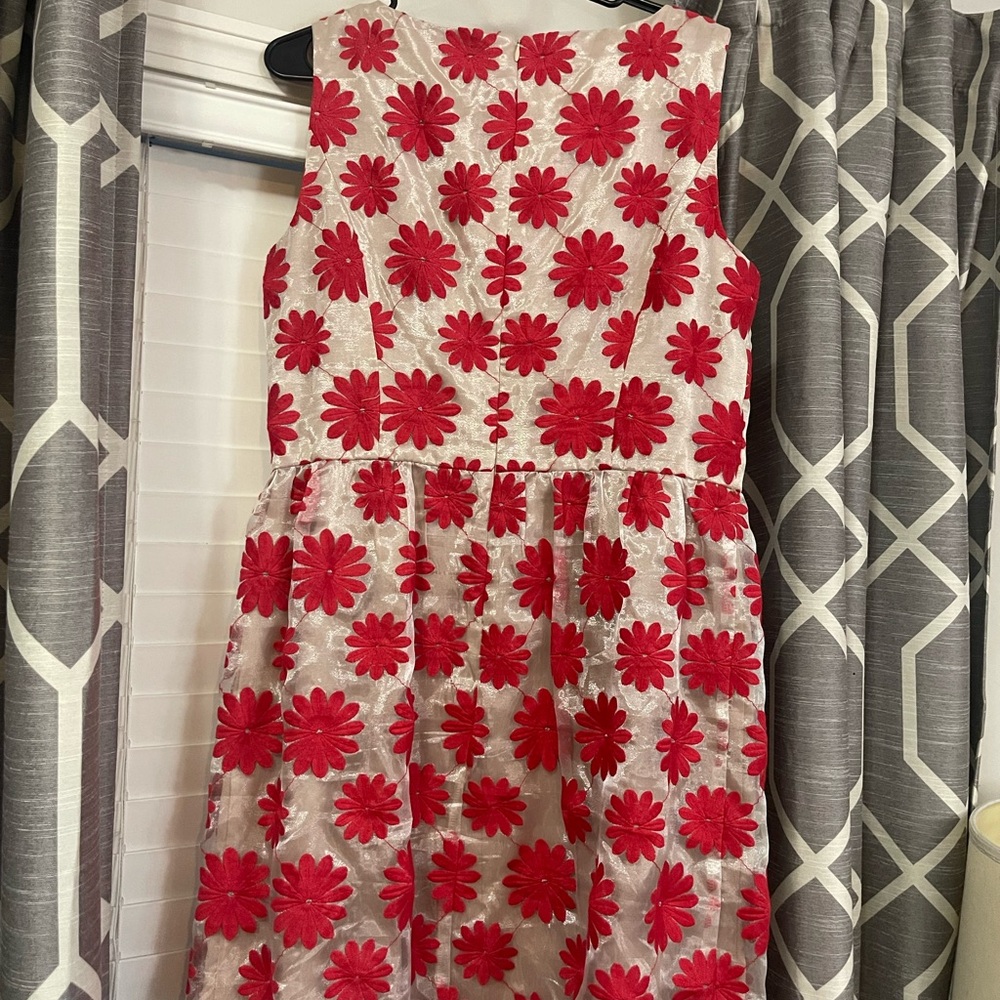 Muse Red and White Sleeveless A-Line Sundress